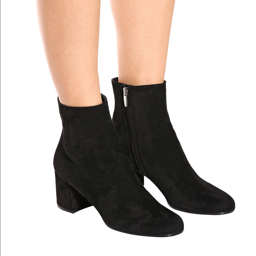 Gianvito Rossi Black Suede Booties